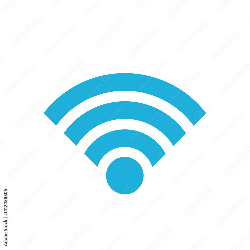 Wi-Fi Symbol Illustration | Minimalistic Wireless Signal Icon Isolated on White Background Wi-Fi Symbol Illustration | Minimalistic Wireless Signal Icon Isolated on White Background