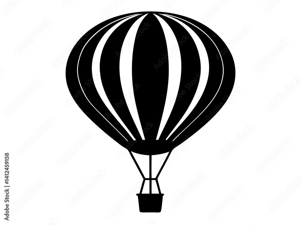 Obraz premium Hot Air Balloon Silhouette Vector & SVG | Adventure SVG for Crafts