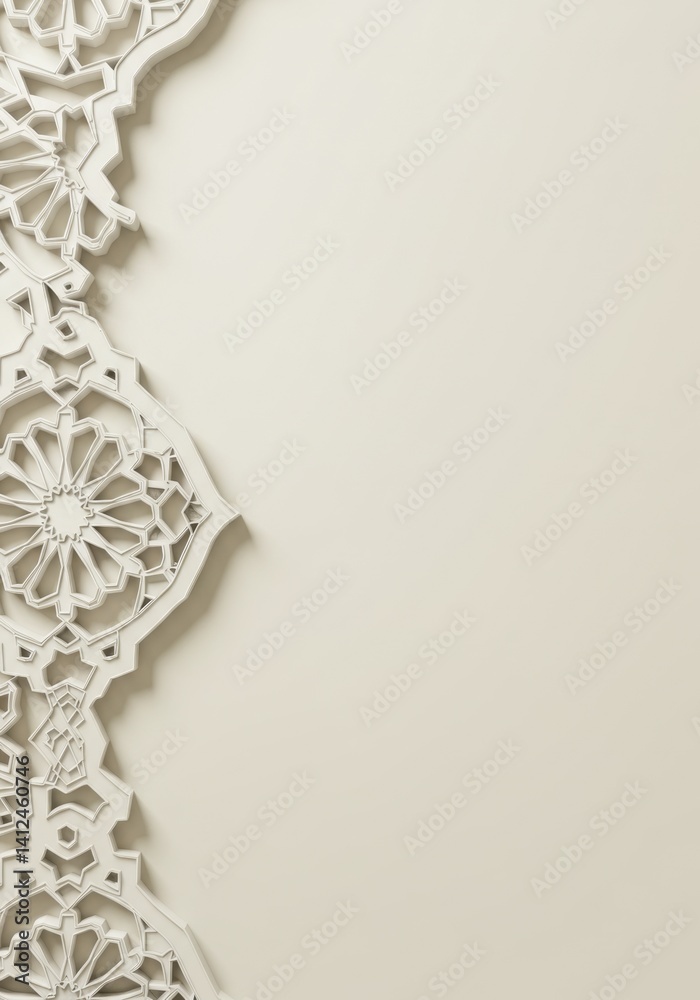 Fototapeta premium Elegant Islamic Geometric Pattern Design Background for Ramadan or Eid