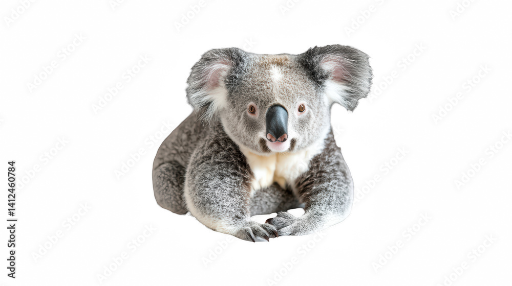 Obraz premium a koala on a transparent background, PNG image, PNG file, Generative art.