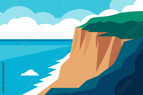 vector illustration of a mountain landscape