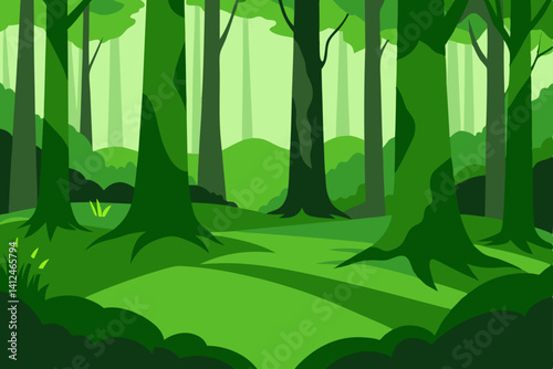 forest in the morning