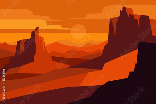 sunset over the mountains