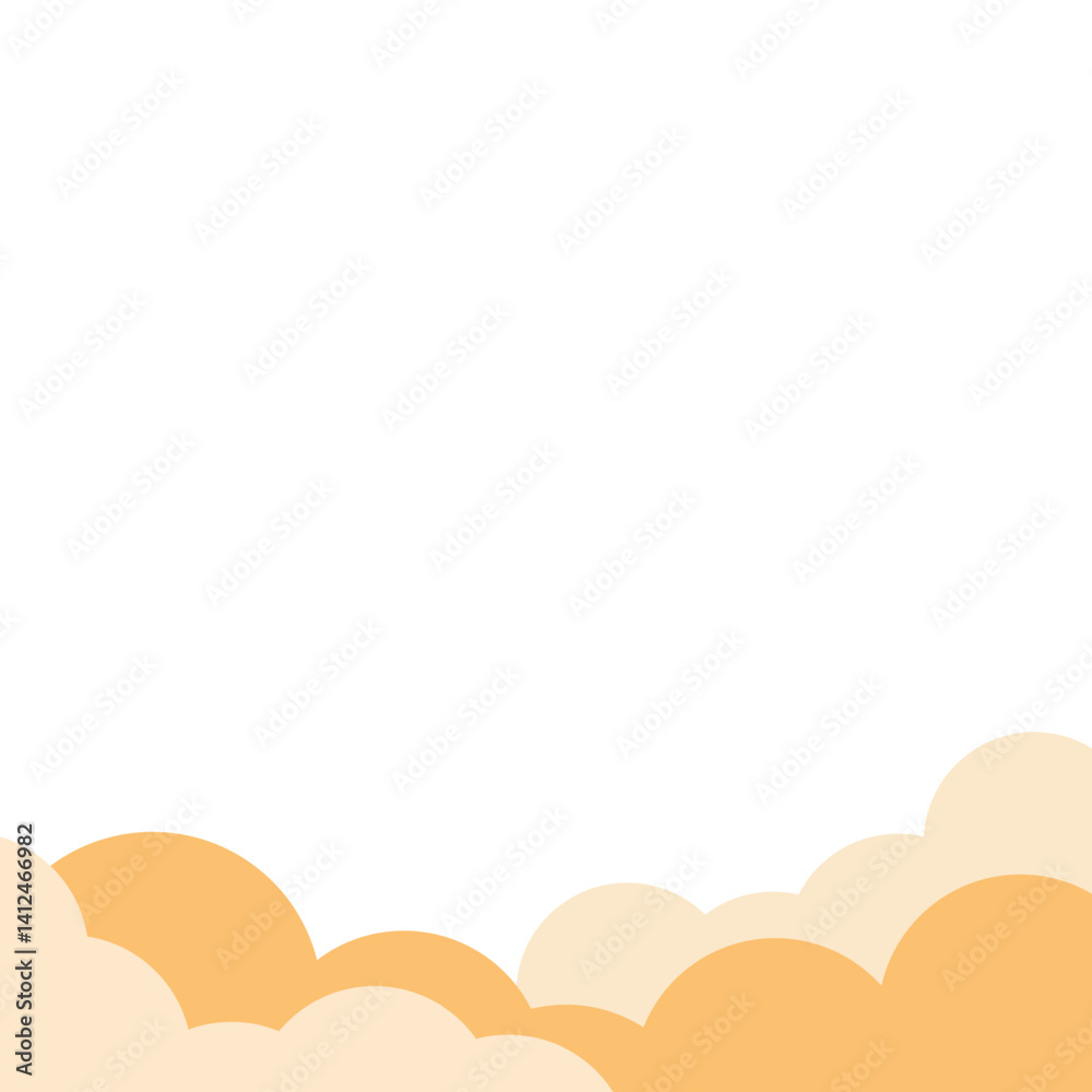 Obraz premium Cloud Frame Border vector Illustration