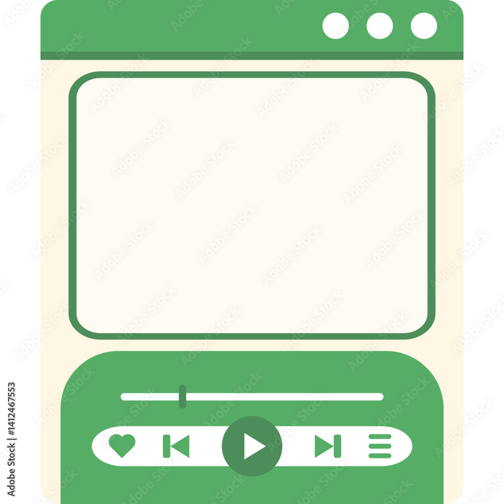 Music player UI vector Illustration Music player UI vector Illustration