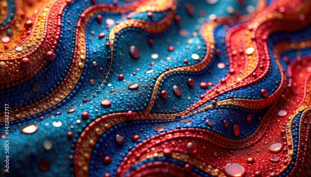 Intricate textile with flowing, repeating motif , texture background, print, decor Intricate textile with flowing, repeating motif , texture background, print, decor