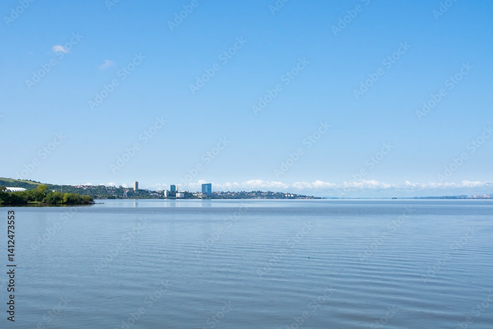 Obraz premium Porto Alegre, Rio Grande do Sul. Brazil : Moacyr Scliar Park and - New Guaiba Revitalized Waterfront or Orla do Guaiba