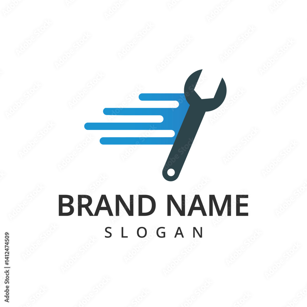 Wrench Logo vector Icon Design. Fast service icon design vector Wrench Logo vector Icon Design. Fast service icon design vector