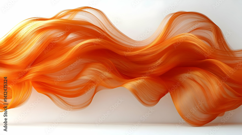 Orange Abstract 3D Wave Background