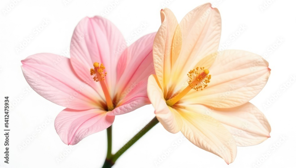 Single large flower isolated on white background, bloom Single large flower isolated on white background, bloom