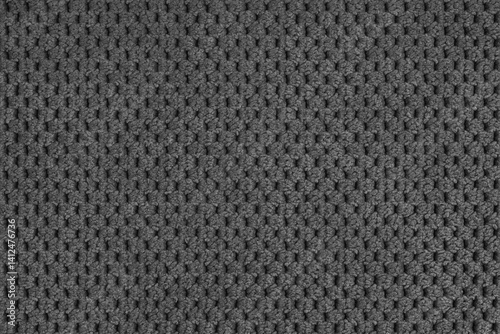 Wallpaper Mural Plain black velour upholstery fabric, fleecy jacquard with macro, closr up pattern weave texture background, cloth textile surface. Wallpaper, backdrop with copy space Torontodigital.ca