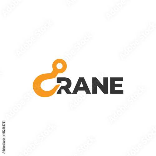 Construct Logo, Crane Logo isolated on white background.