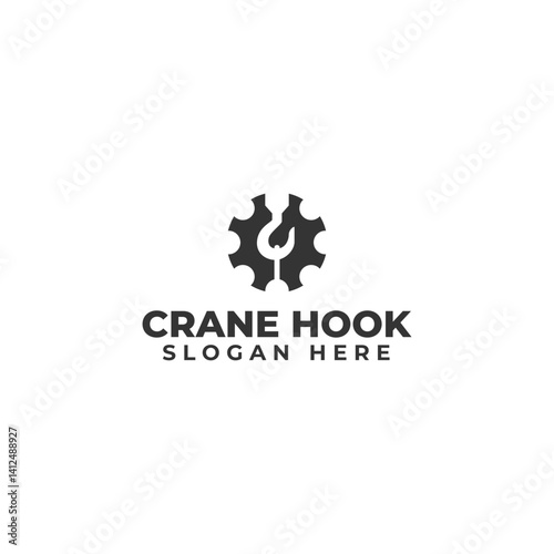 Construct Logo, Crane Logo isolated on white background.
