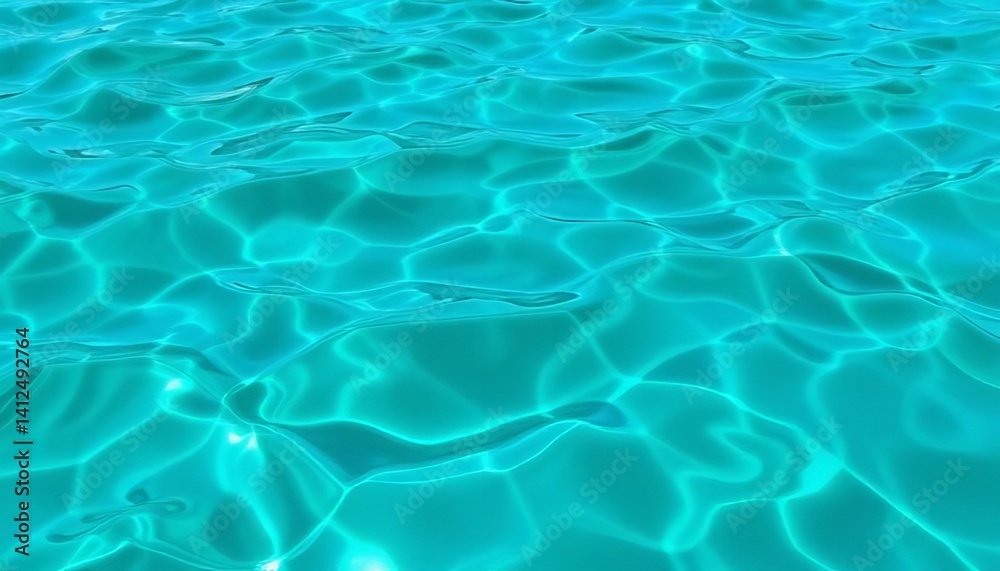 Emerald blue-green background on the water. Reflection of light on the wavy surface of the water. Ripples. A web banner Emerald blue-green background on the water. Reflection of light on the wavy surface of the water. Ripples. A web banner