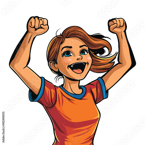 Smiling cartoon man lifting dumbbells in a fun sporty illustration