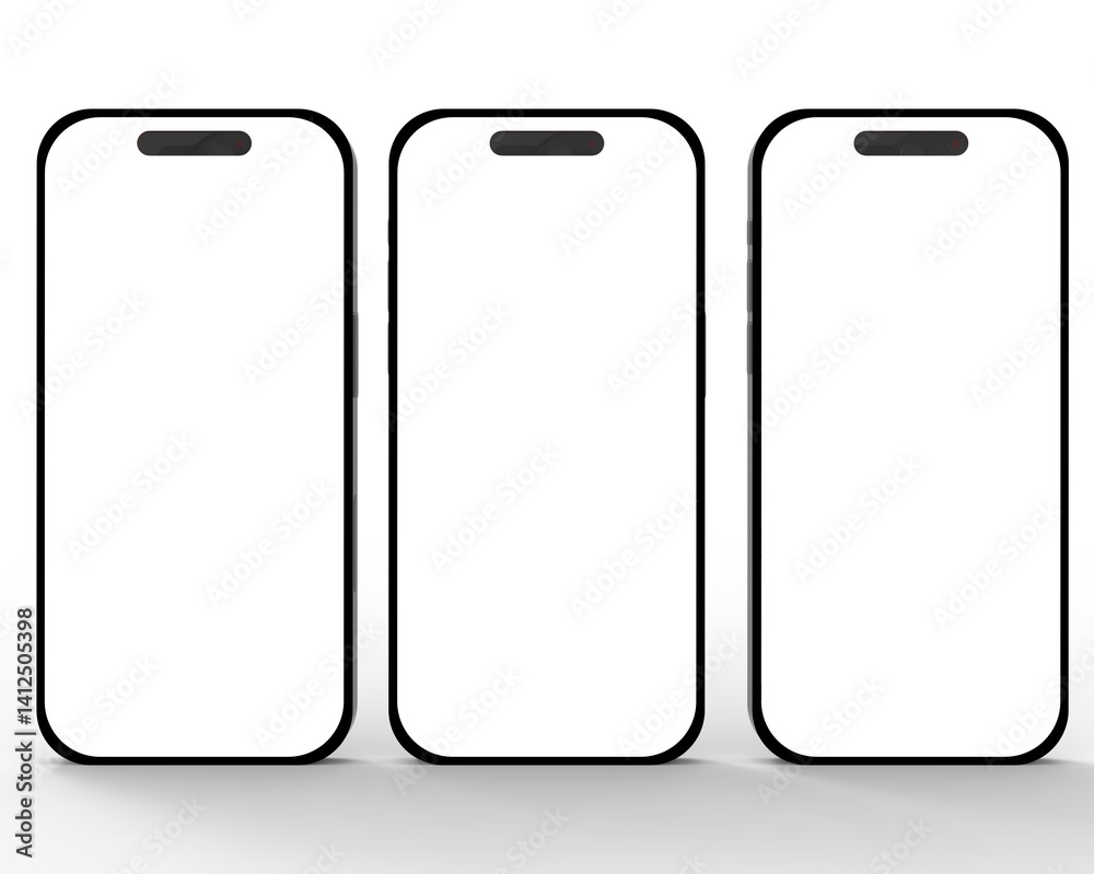 Smartphone mockup in white background. white screen clean ready for mockup devices. Ultra high quality Smartphone mockup in white background. white screen clean ready for mockup devices. Ultra high quality
