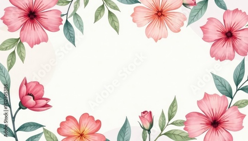 Wallpaper Mural Delicate watercolor floral pattern with soft pastel shades , subtle, floral, feminine Torontodigital.ca