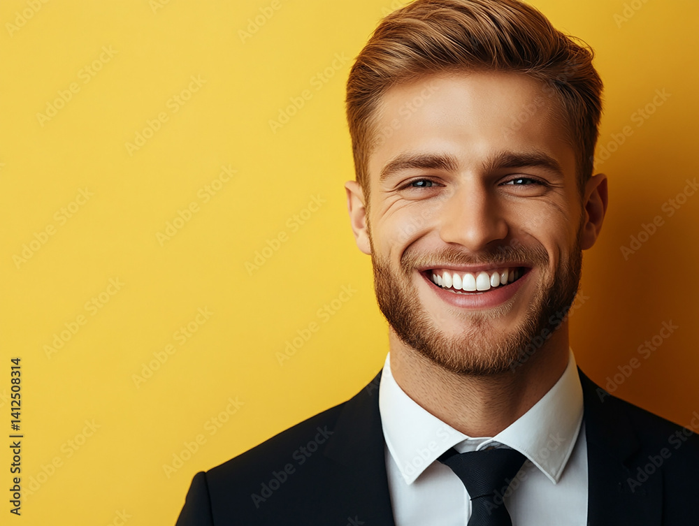 Business man on clean background, close up portrait of a smiling man in a suit Business man on clean background, close up portrait of a smiling man in a suit