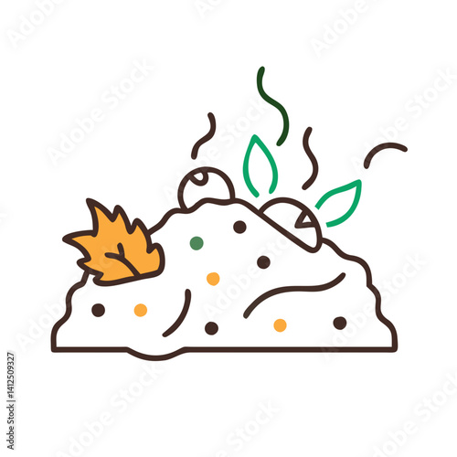 Stylized Healthy Energy Bite Concept with Leafy Green Accents
