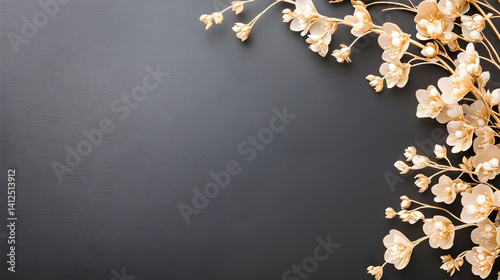 Elegant dried flowers arrangement on dark background showcasing natural beauty and simplicity in design for floral decor and artistic inspiration healthy living concept