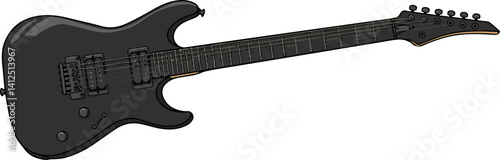black electric guitar