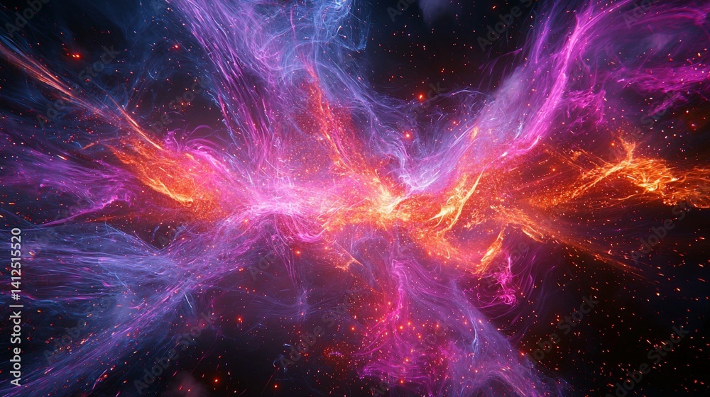 Cosmic Nebulae in vibrant hues Cosmic Nebulae in vibrant hues