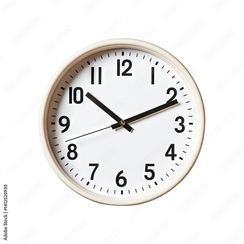 wall clock isolated on transparent white background, clipping path wall clock isolated on transparent white background, clipping path