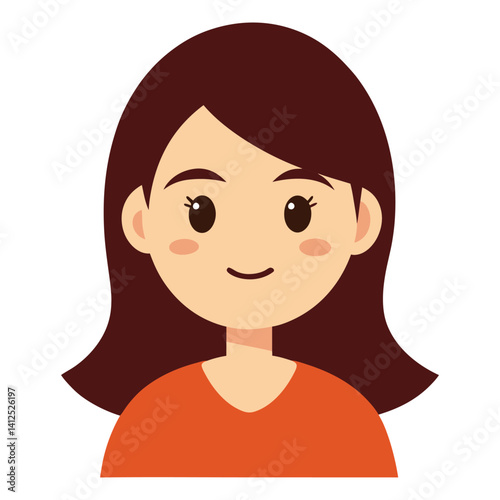  a girl with a smirking with one brow raised vector illustration on white background