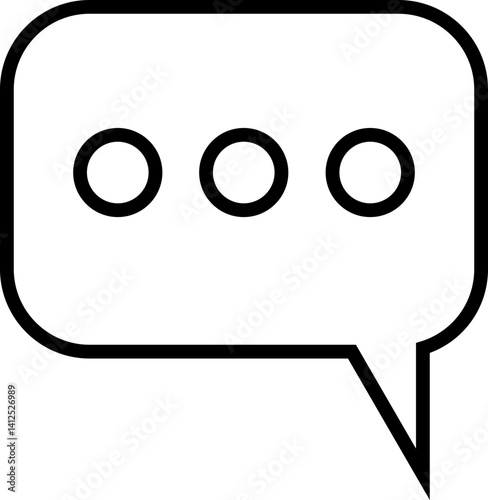 Notification message icon symbol or contact alert vector app, web flat design isolated on transparent background