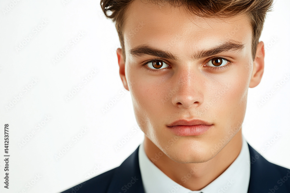 Business man on clean background, close up portrait of a smiling man in a suit Business man on clean background, close up portrait of a smiling man in a suit