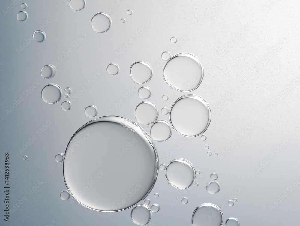 transparent bubbles floating against a light background. The bubbles vary in size, creating a dynamic and visually appealing composition. transparent bubbles floating against a light background. The bubbles vary in size, creating a dynamic and visually appealing composition.