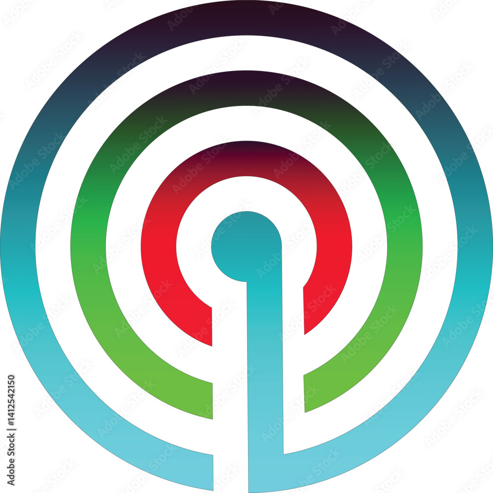 Colorful Gradient Circle Logo Design Colorful Gradient Circle Logo Design