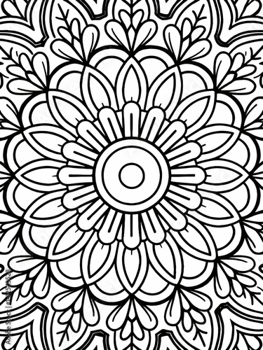 Challenging Intricate Pattern Coloring Sheet for Advanced Colorists