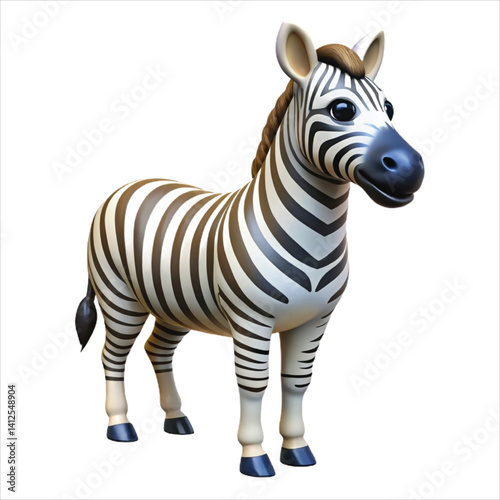 zebra isolated on white