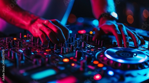 DJ mixing music at a night club