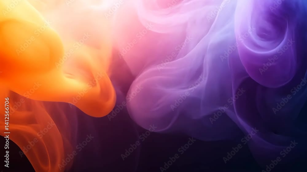 Vibrant colored smoke abstract design.