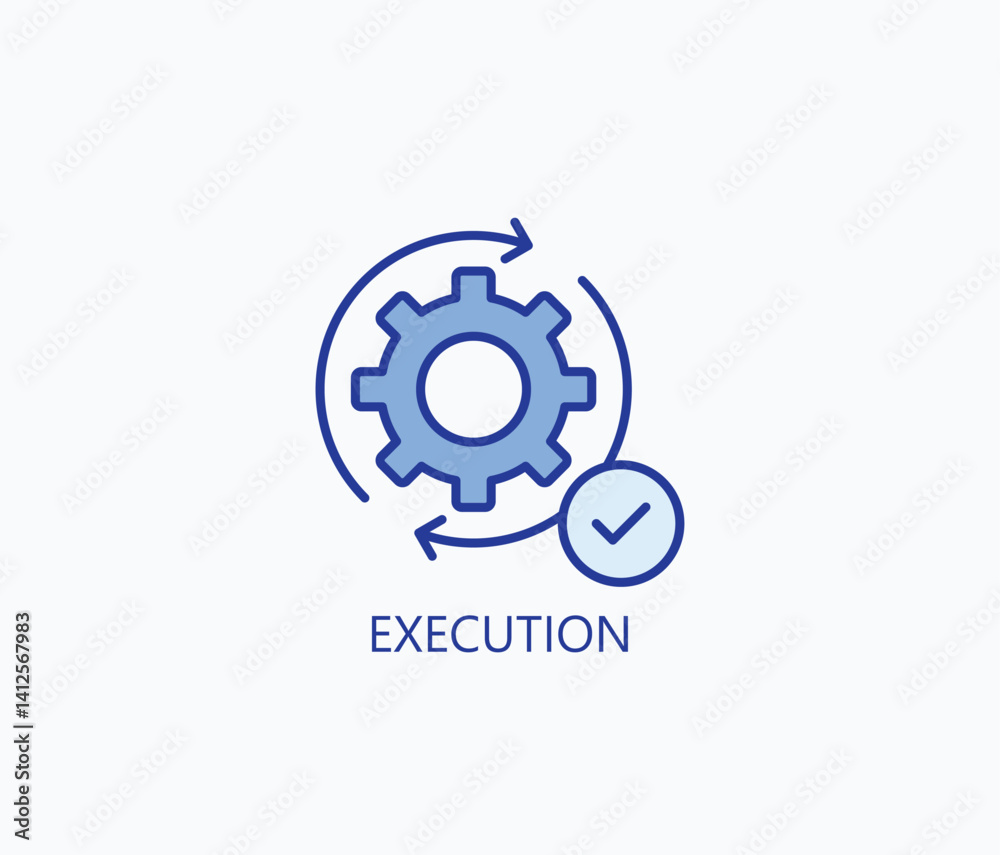 Execution Icon Or Logo Isolated Illustration Execution Icon Or Logo Isolated Illustration
