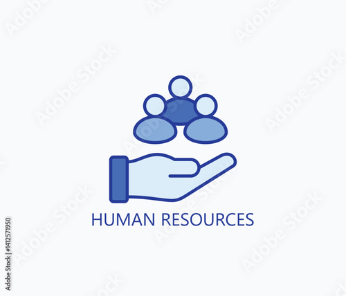 Human Resources Icon Or Logo Isolated Illustration