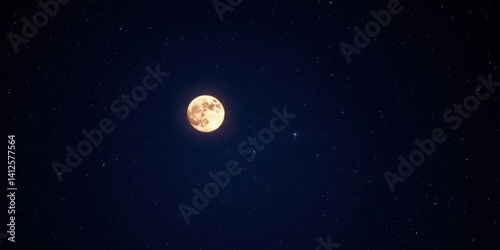 Night sky, vibrant moon, countless stars, cosmic dust, texture, night sky