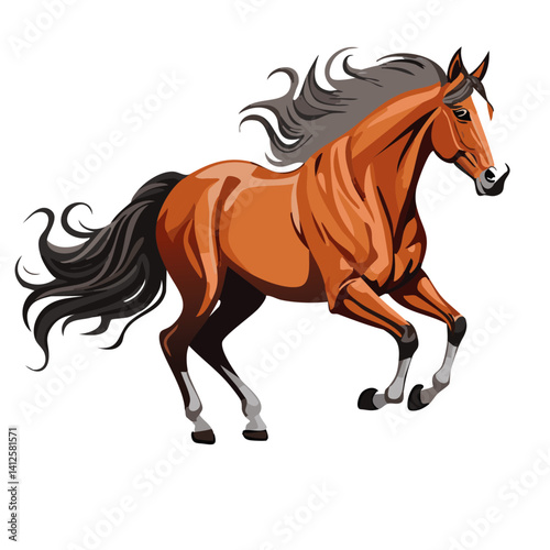 Obraz na płótnie horsebrow12ai w salonie
