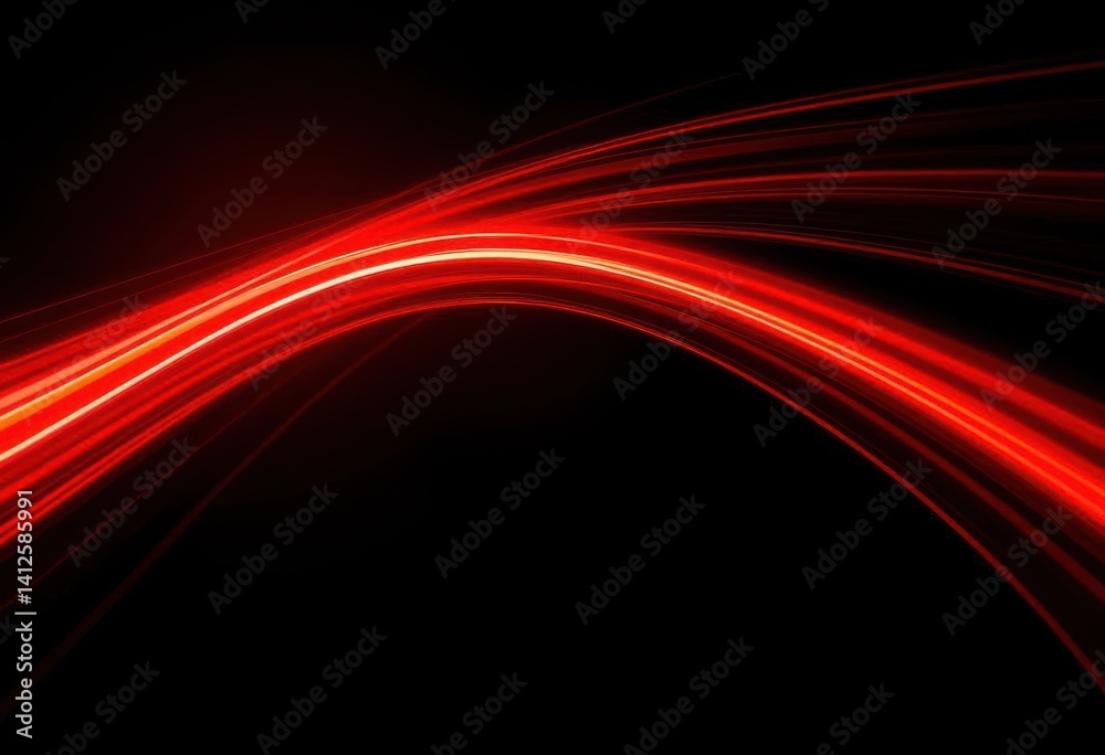 Abstract streaks of vibrant red light speeding across a black void, fast, streak Abstract streaks of vibrant red light speeding across a black void, fast, streak