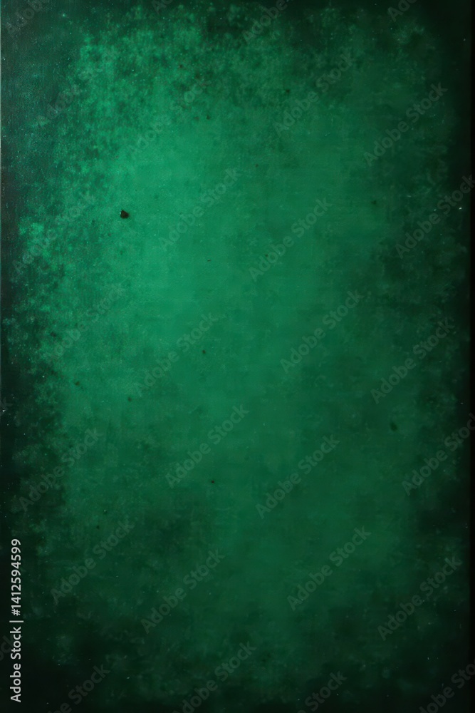 Fototapeta premium Dark emerald green vintage background, black shadowed edge Grunge pattern , dark, worn