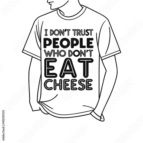 Cartoon-style graphic t-shirt design featuring a humorous French phrase.