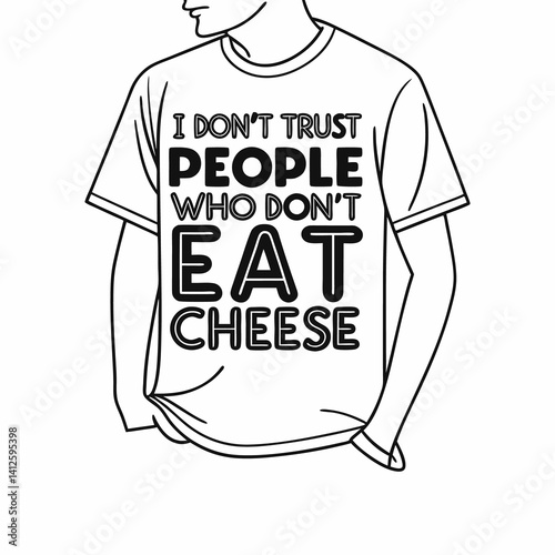 Cartoon-style graphic t-shirt design featuring a humorous French phrase.