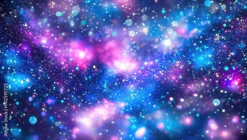 Wallpaper Mural A cosmic nebula with swirling pink and blue hues, shimmering with stardust and sparkling with light Torontodigital.ca