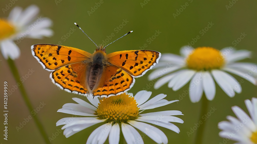 Fototapeta premium butterfly on flower