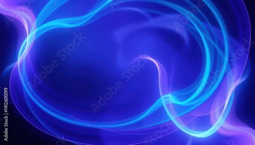 Teal and purple light swirl, ethereal dynamic pattern on dark background, nebula, wallpaper