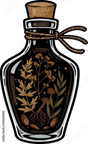 vector illustration of a bottle