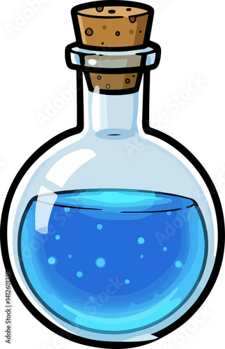 blue glass bottle