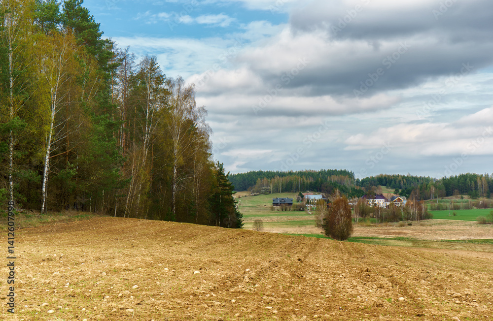 Wzgórza Sokólskie wiosną ,Podlasie, Polska
